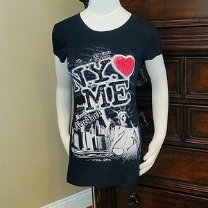 🖤 Vintage Y2K Graphic New York City T-Shirt, Junior's Size Medium